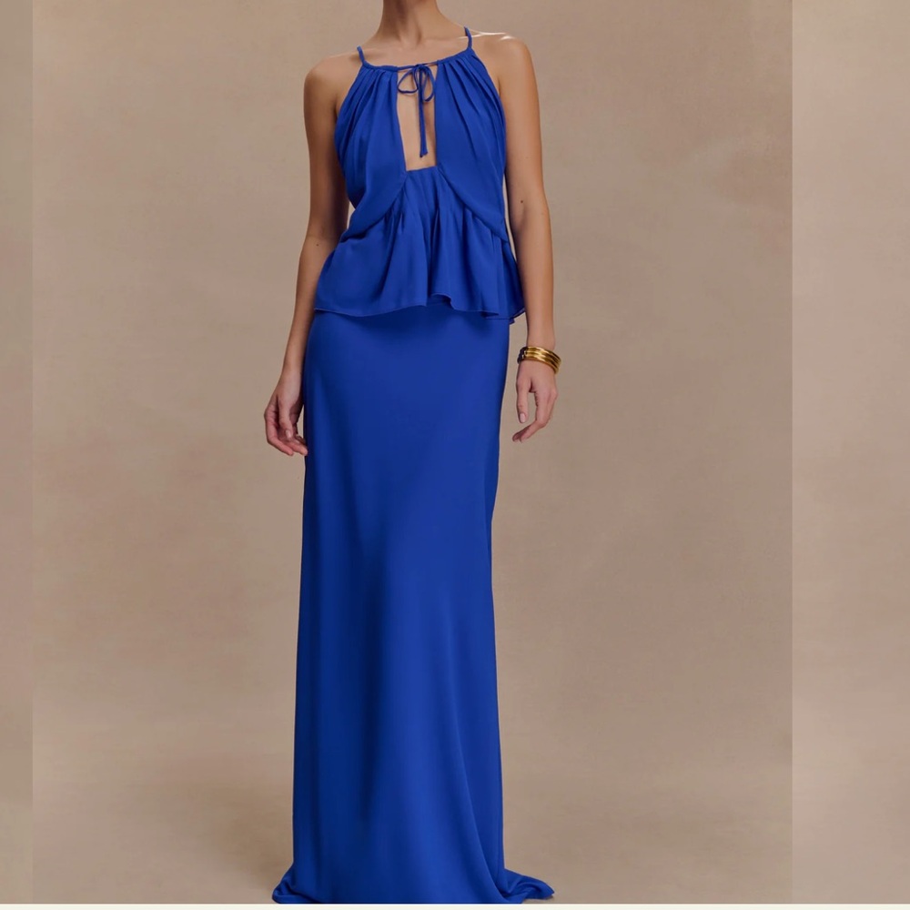Meshki Royal Blue Skirt Set